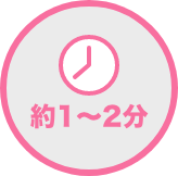 所要時間 約1~2分