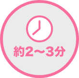 所要時間 約2~3分